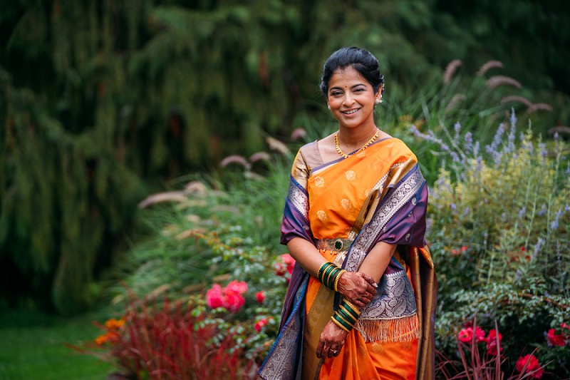 bride in Indian wedding dress