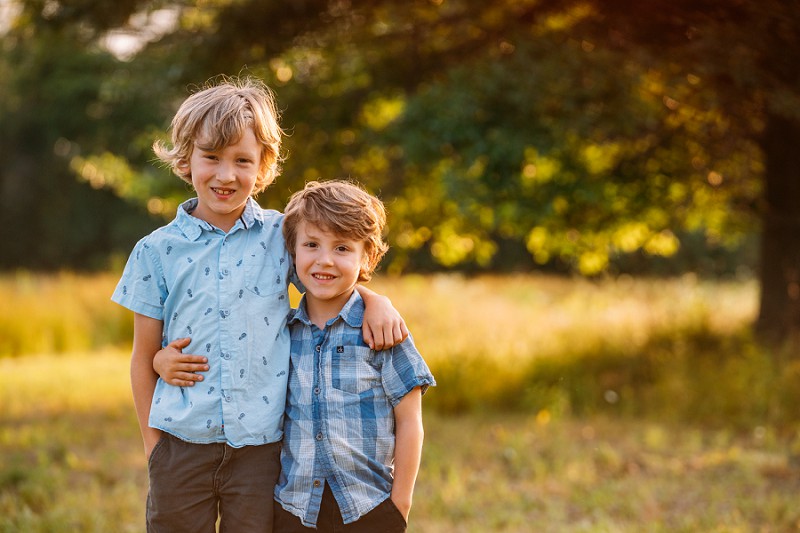 brothers posing for portrait