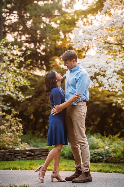 spring engagement shoot at sunset