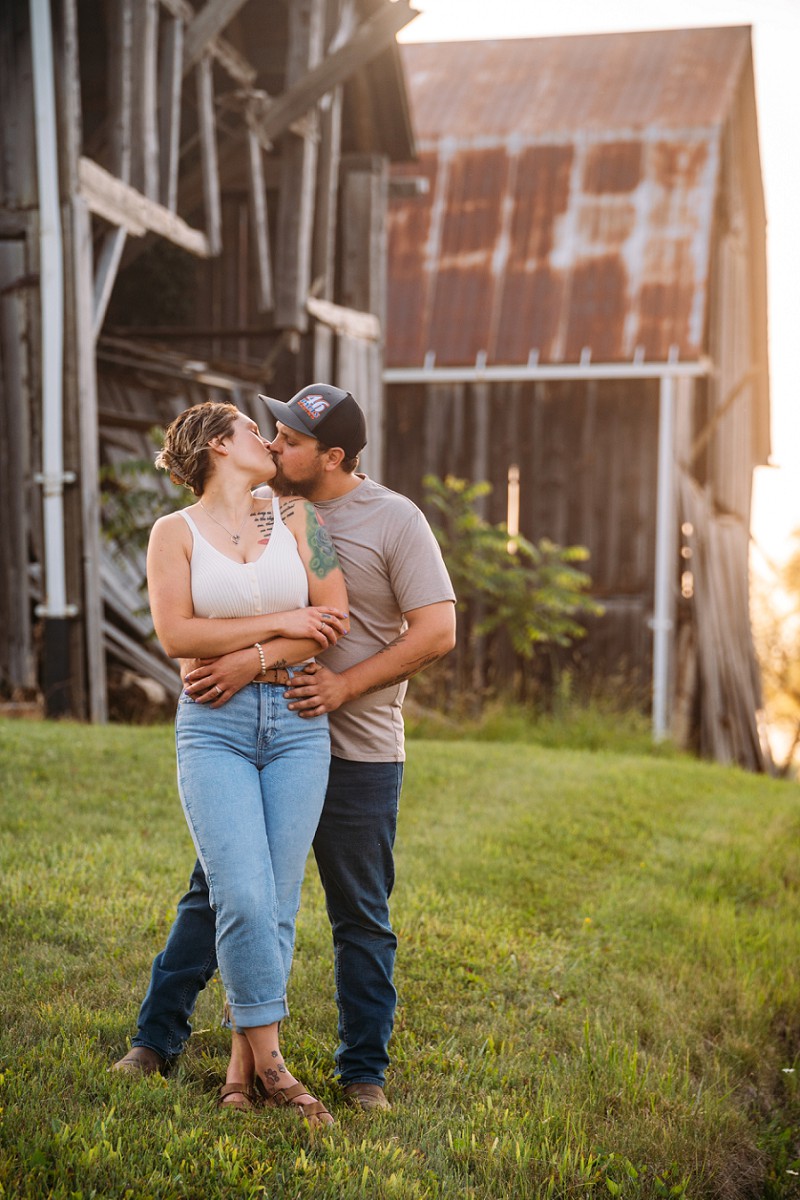 couple holding each other and smiling
