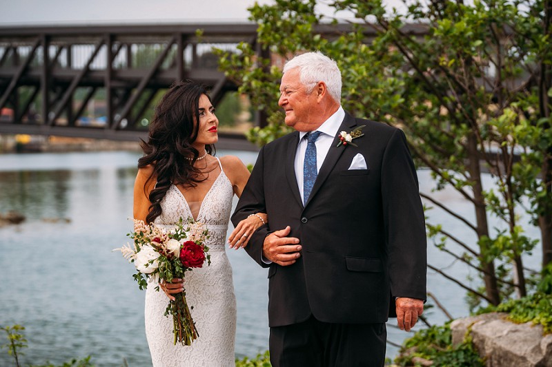 wainfleet engagement with couple looking at camera