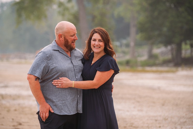 couple smiling and laughing