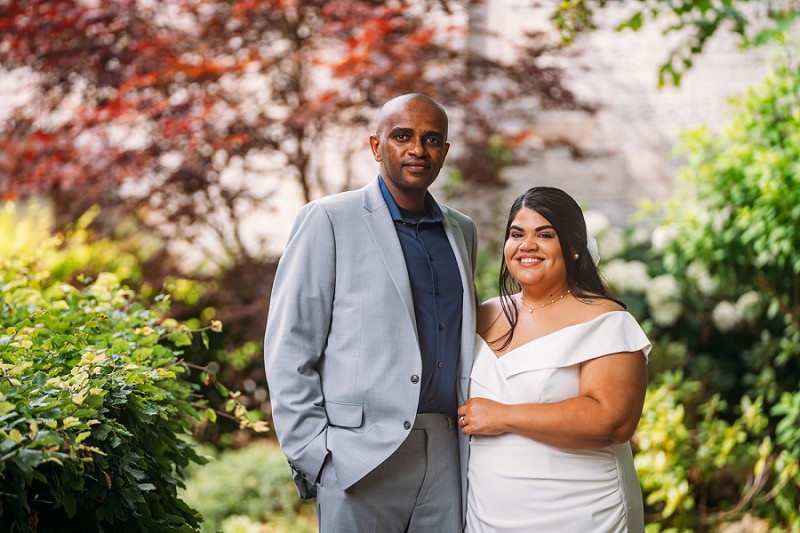 couple smiling at camera