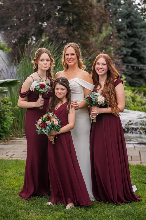 bride and bridesmaids