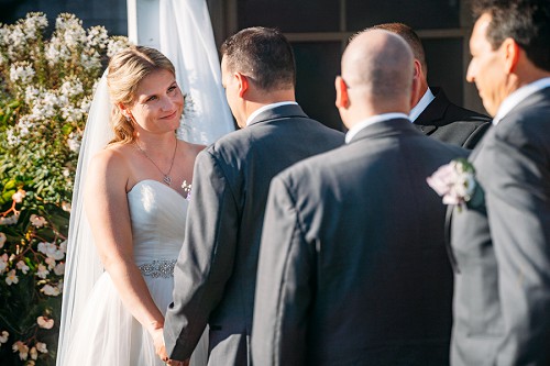 bride during ceremony