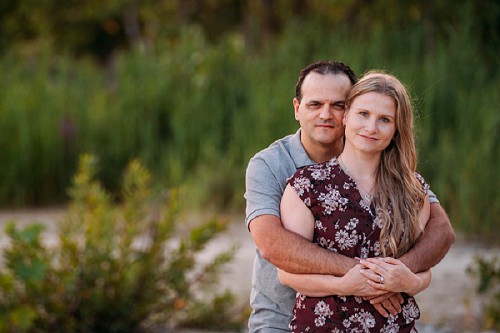 engagement portrait at waverly beach