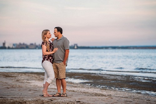 lake erie beach engagement