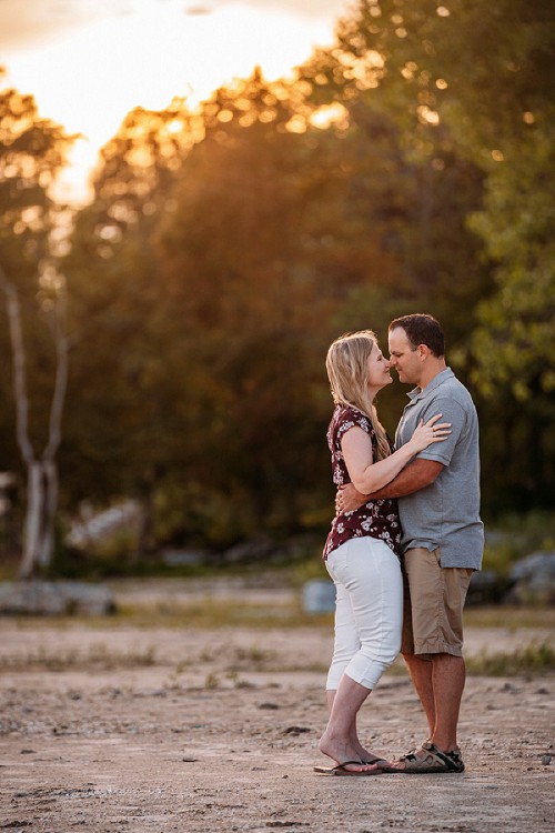 sunset engagement portrait