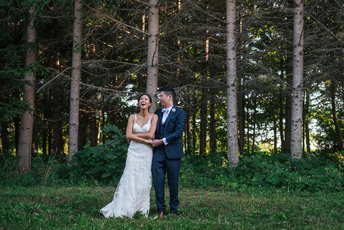 bride and groom dancing candidly