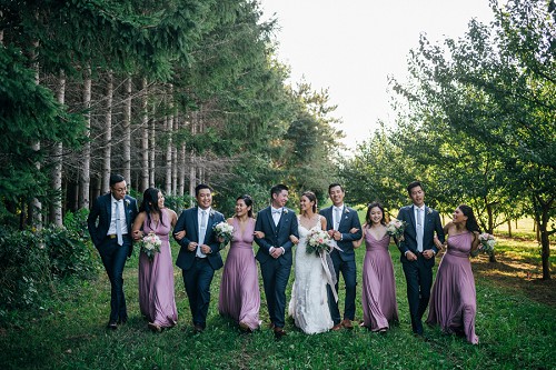 Wedding party at Kurtz orchards