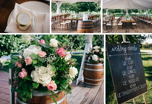 decorations for outdoor reception at kurtz orchards