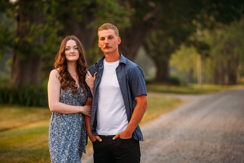couple smiling and looking at camera