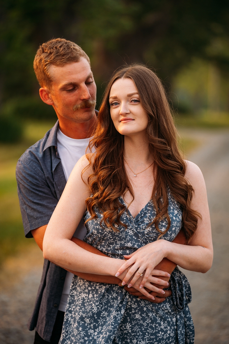couple smiling and looking at camera