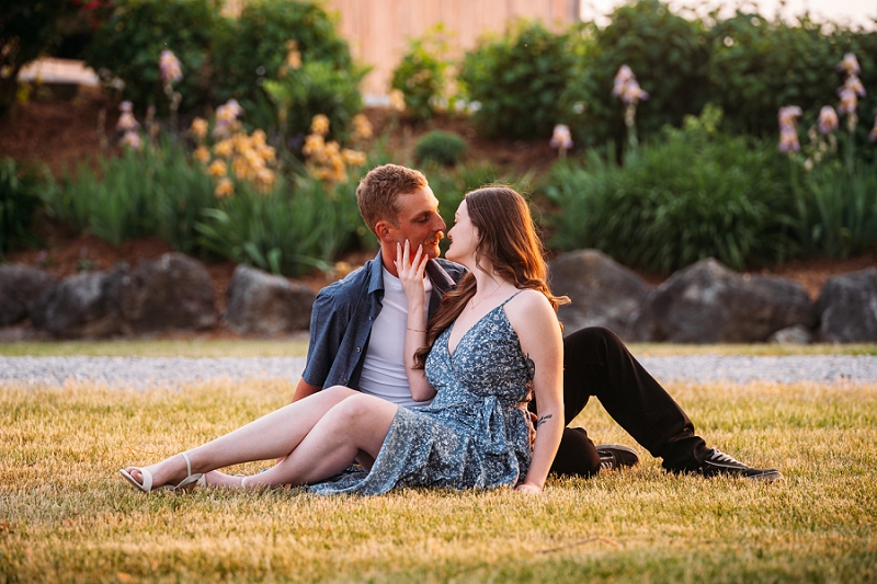 couple sitting and staring at each other