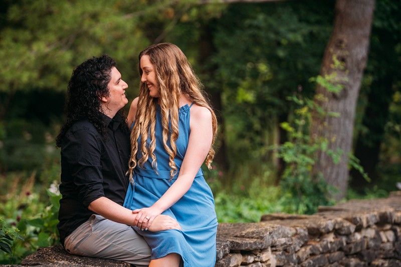 engagements couple smiling