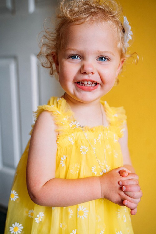 portrait of flower girl