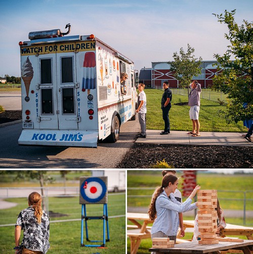 ice cream truck at wedding