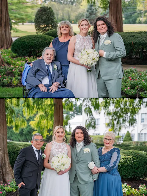 family portraits in front of madison hotel, nj