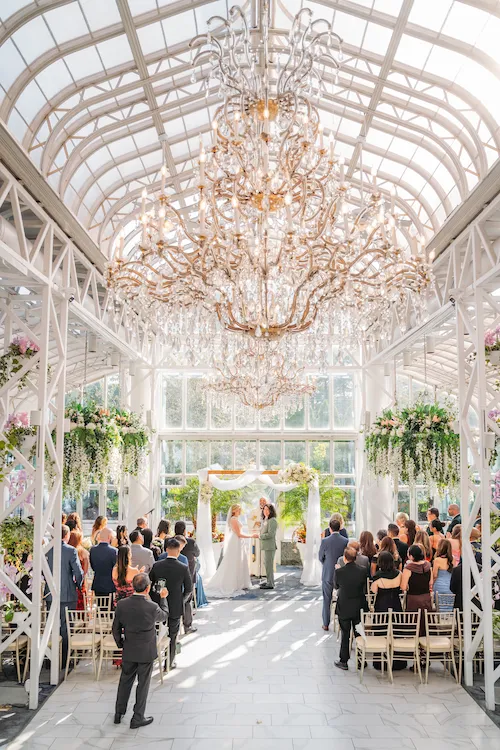 Wedding ceremony at the Conservatory room at the Madison Hotel in NJ
