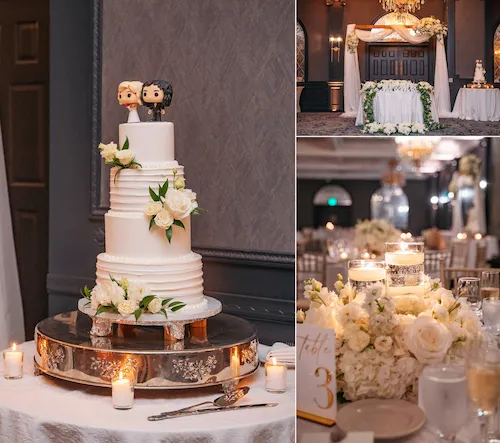 wedding cake and reception details madison hotel