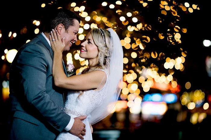 Niagara Falls elopement ceremony overlooking the waterfall