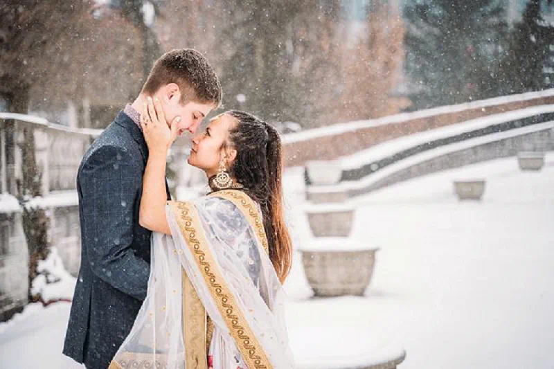 winter wedding photography in niagara